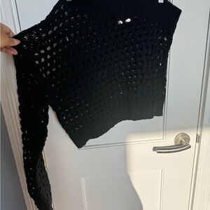 Maeve Black Off-the-Shoulder Sweater